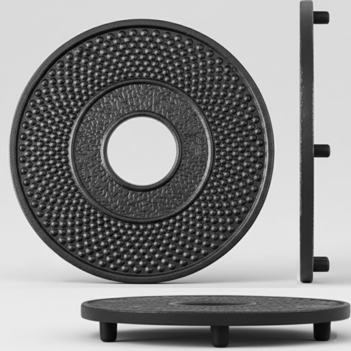 UNTERSETZER Gusseisen Hoshi Ø 13 cm - Schwarz, Metall (13/13cm) - AROMELIO