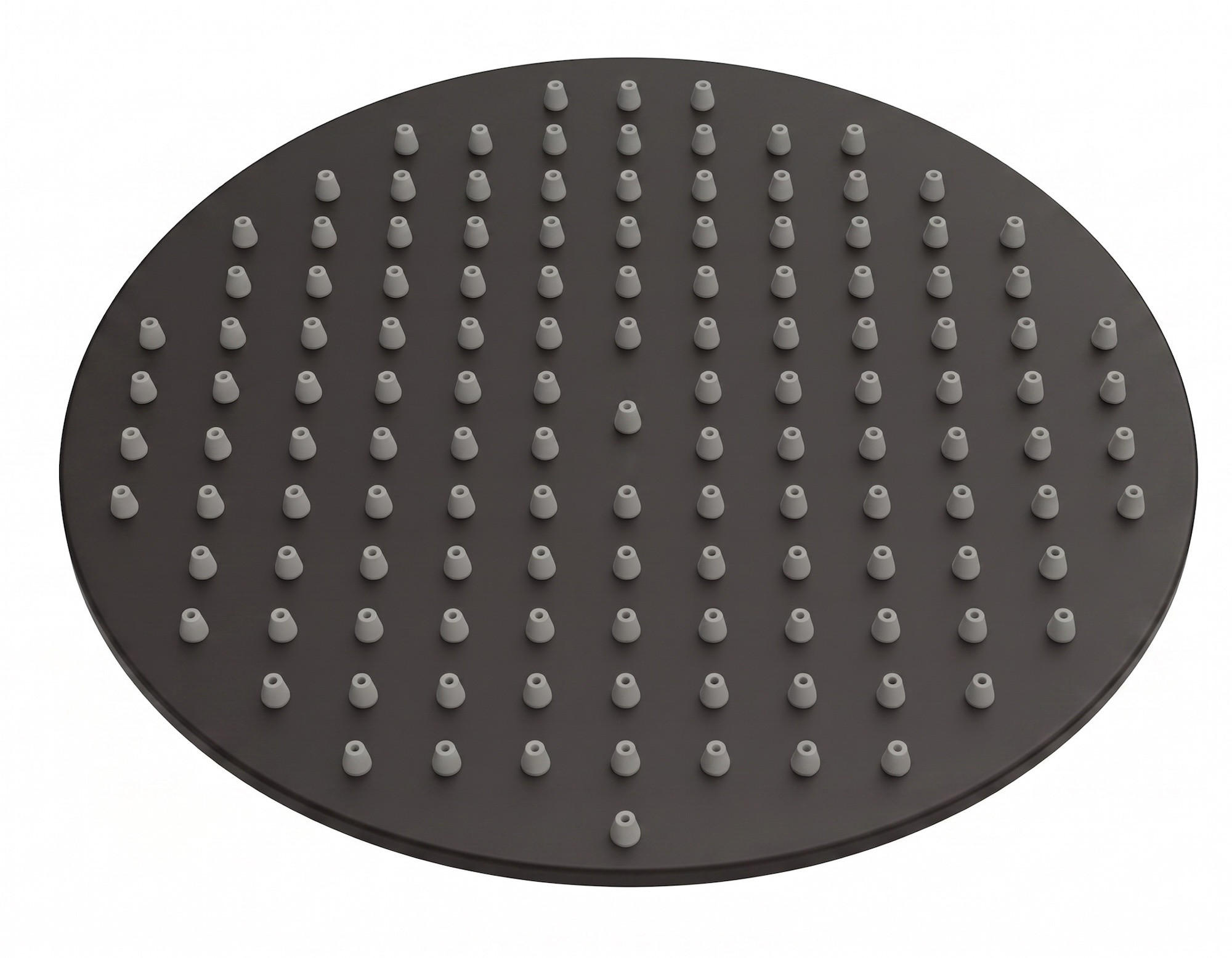 TUŠ GLAVA okrugla 20 x 20 cm - mat crna - crna, drvo (20cm) - Badplaats