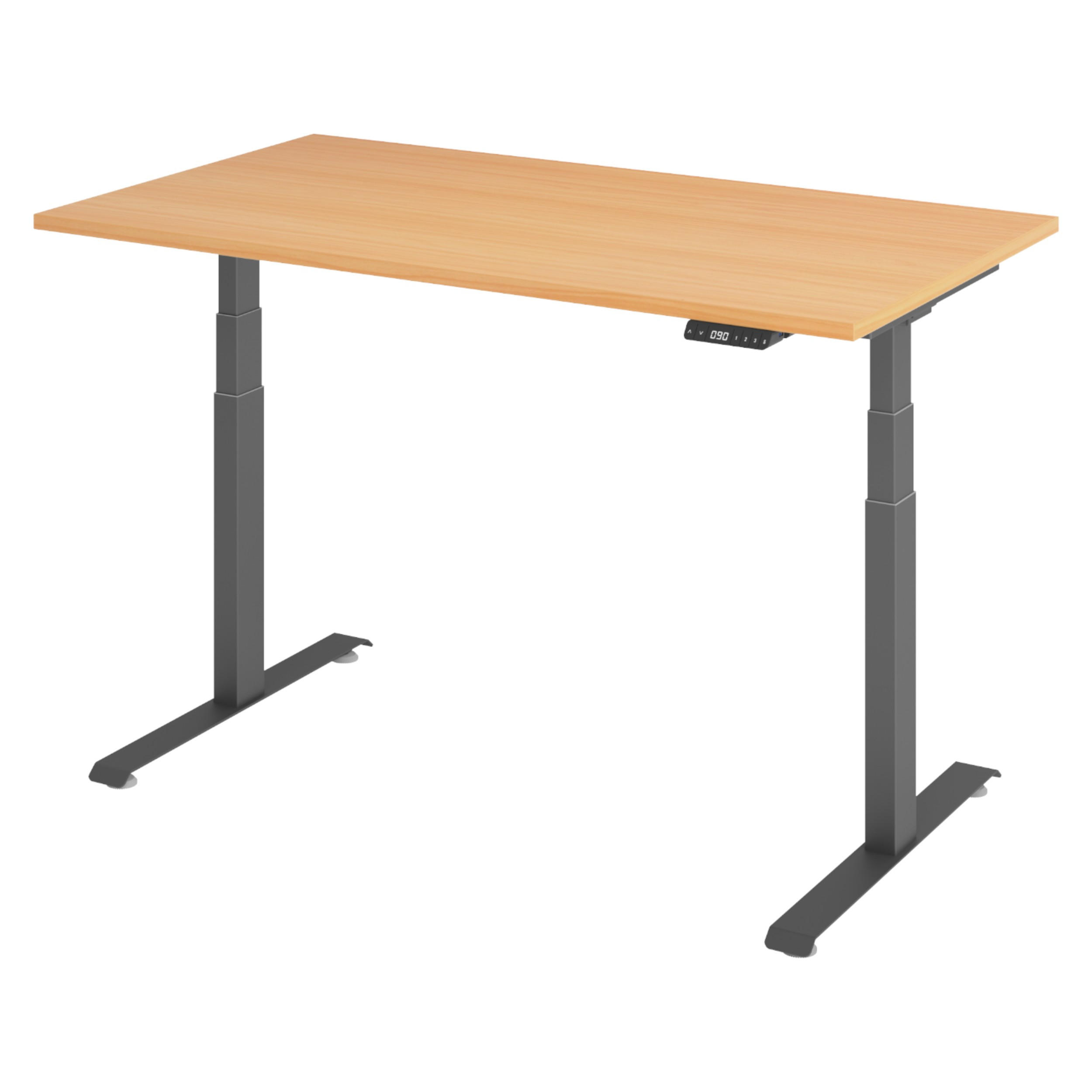 bümö Schreibtisch Buche, Graphit 140x74x80 cm