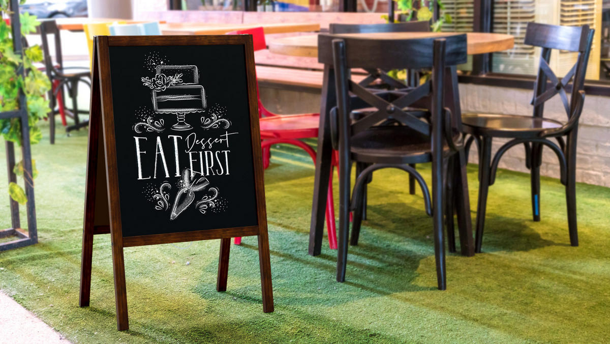 KUNDENSTOPPER - lackierter Holzrahmen 100x49,5cm - Braun, Holz (100/60/2cm) - ALLboards