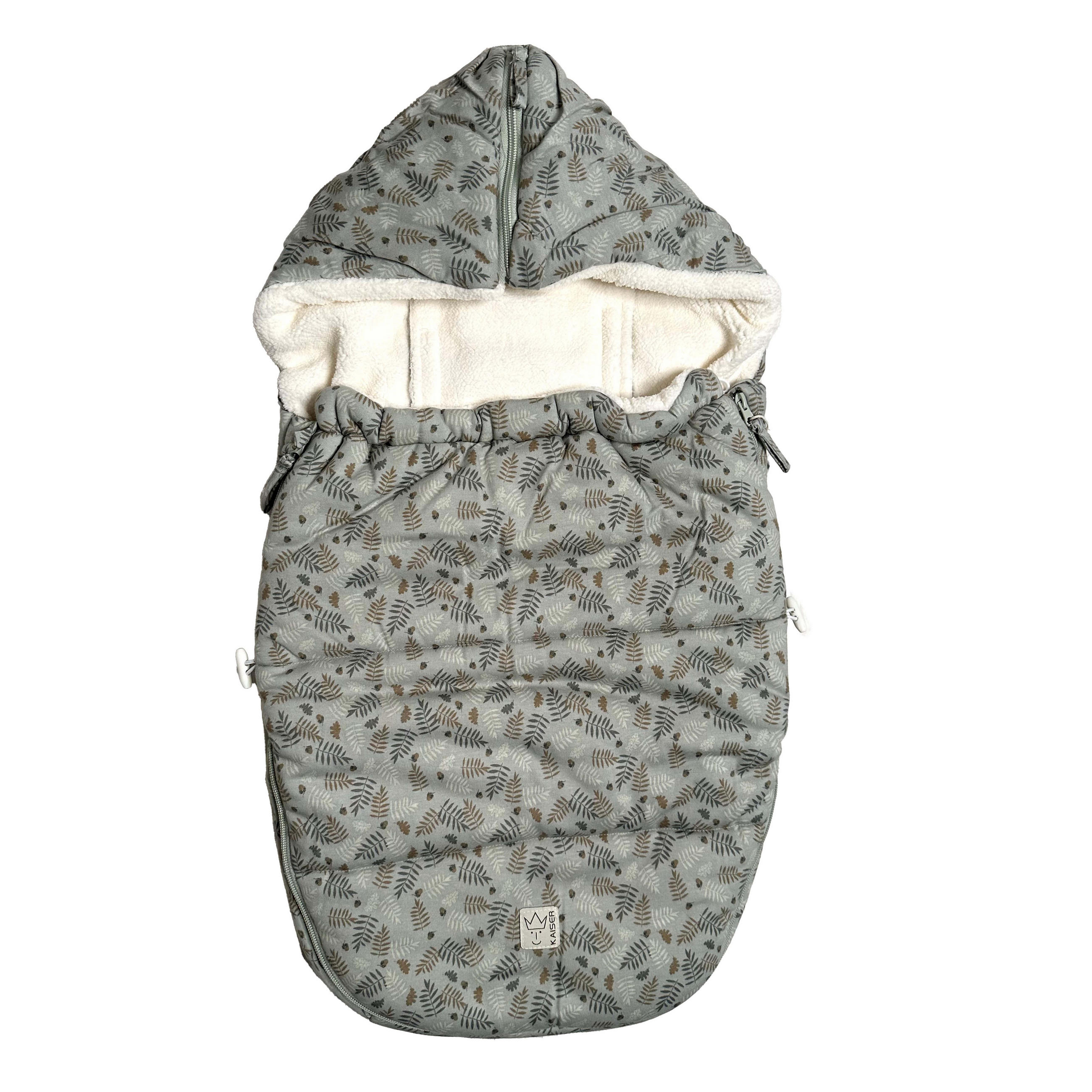 Kaiserbaby Babyschalenfusssack Salbeigrün 40x5x80 cm