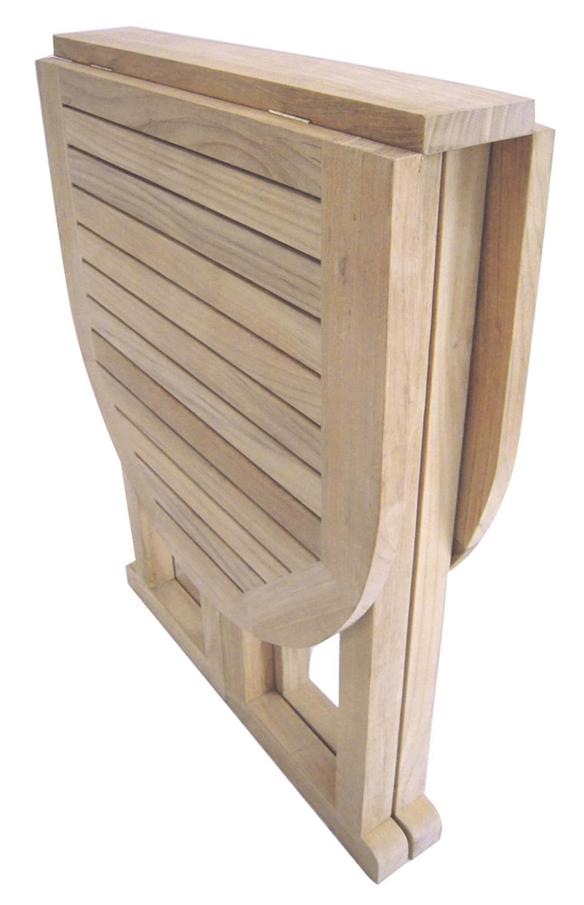 BALKONTISCH Martin oval klappbar Gartentisch - Braun, Holz (120/60/75cm) - DELUKE