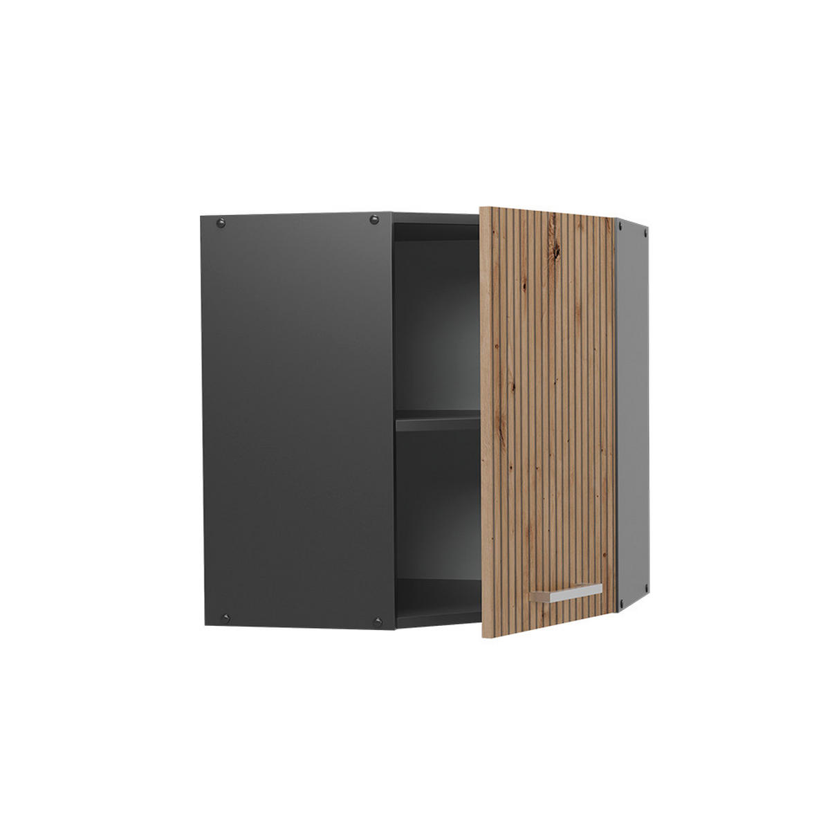 ECKHÄNGESCHRANK R-Line Artisan-Eiche 57 cm - Anthrazit/Eiche Artisan, Holzwerkstoff (57/60/34.1cm) - Vicco