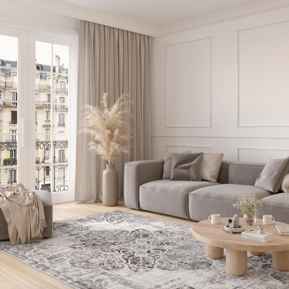 TEPPICH VALLEY Grau 140/200 cm - Grau, Textil (140/200cm) - Tapiso