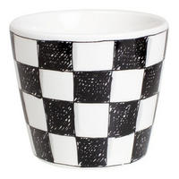 BECHER Kariert in Schwarz - 150 ml - Schwarz, Keramik (0.2L) - Blond Amsterdam