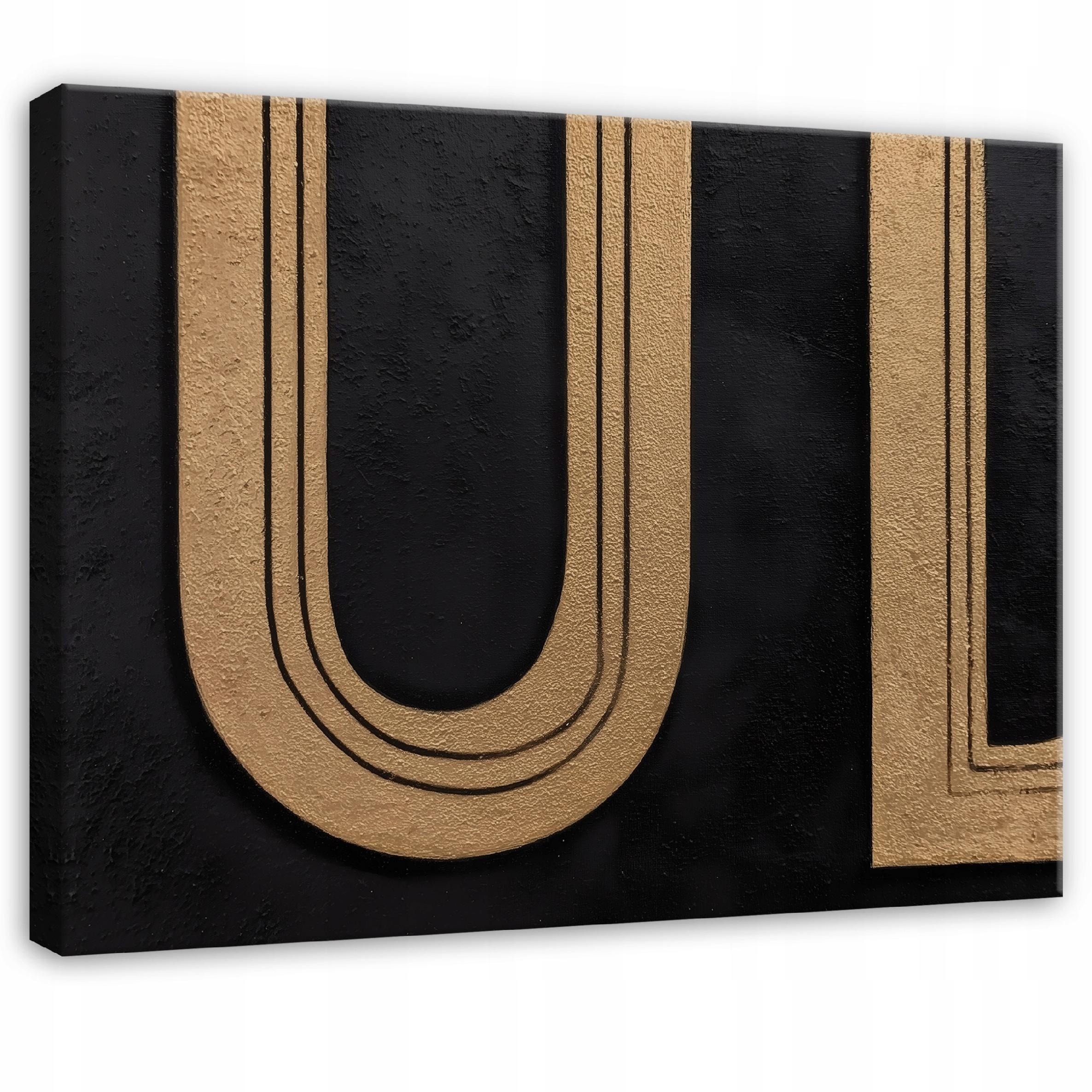 LEINWANDBILD Abstrakt Morceau Schwarz 60x40 cm - Multicolor, Holzwerkstoff (60/40cm) - Wallarena