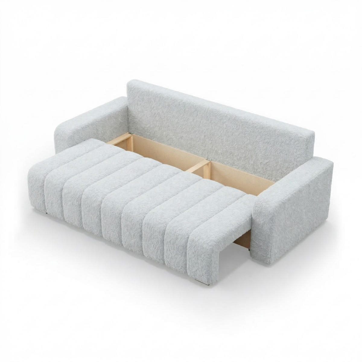 SOFA 3-SITZER MIT SCHLAFFUNKTION ABRIELLE Grau - Grau, Textil (97/87/227cm) - Mebligo