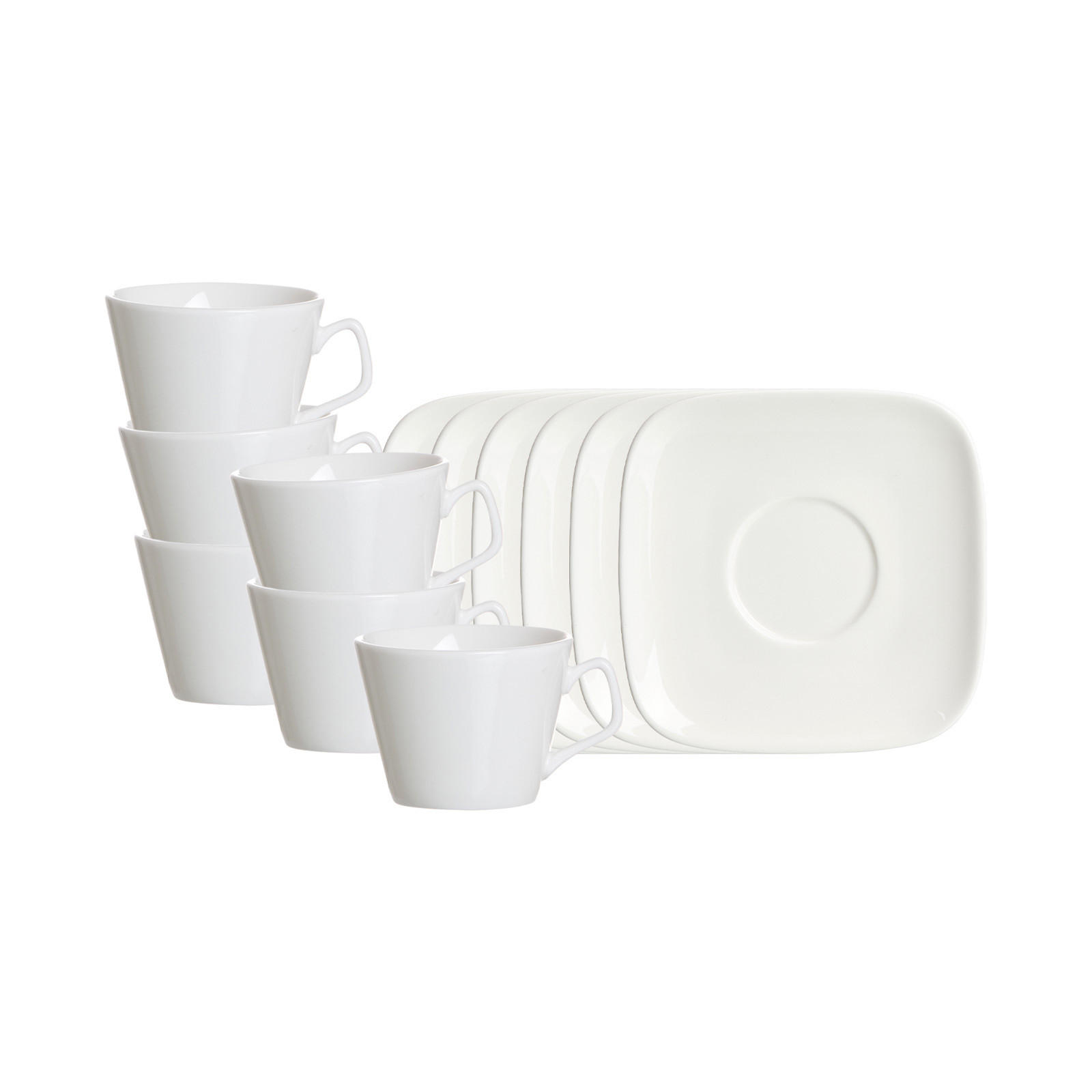 ESPRESSOTASSEN MIT UNTERTASSEN Arena weiß 80 ml 6er Set - Weiß, Keramik (0.08L) - Ritzenhoff Breker