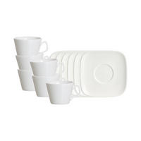 ESPRESSOTASSEN MIT UNTERTASSEN Arena weiß 80 ml 6er Set - Weiß, Keramik (0.08L) - Ritzenhoff Breker