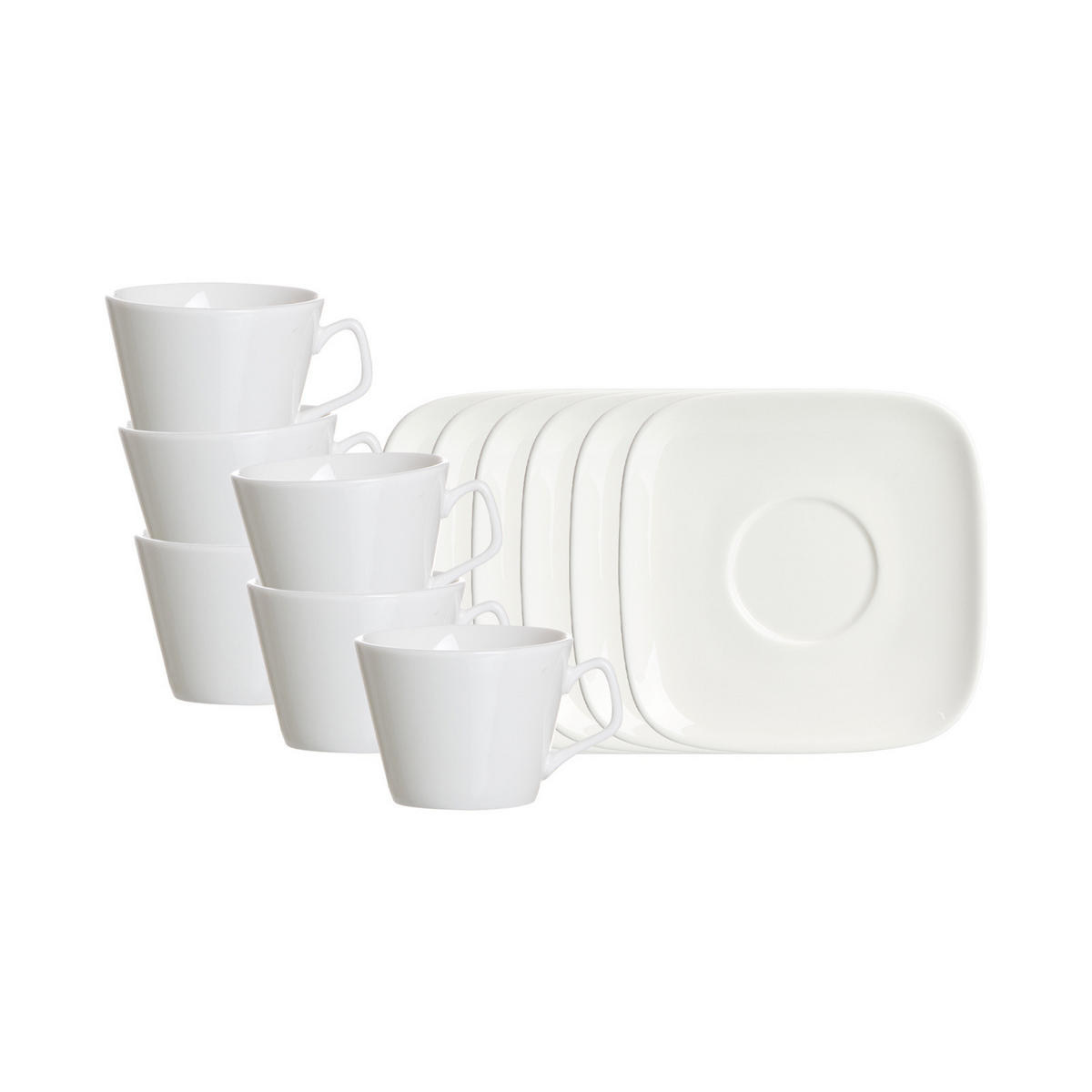 ESPRESSOTASSEN MIT UNTERTASSEN Arena weiß 80 ml 6er Set - Weiß, Keramik (0.08L) - Ritzenhoff Breker