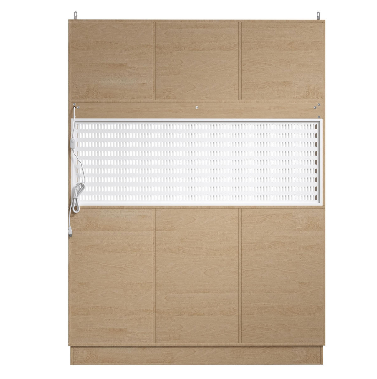 HOCHSCHRANK mit LED-Beleuchtung 140 x 40 x 185,7 cm Weiß Glas - Weiß, Glas (40/185.7/140cm) - Meubliv