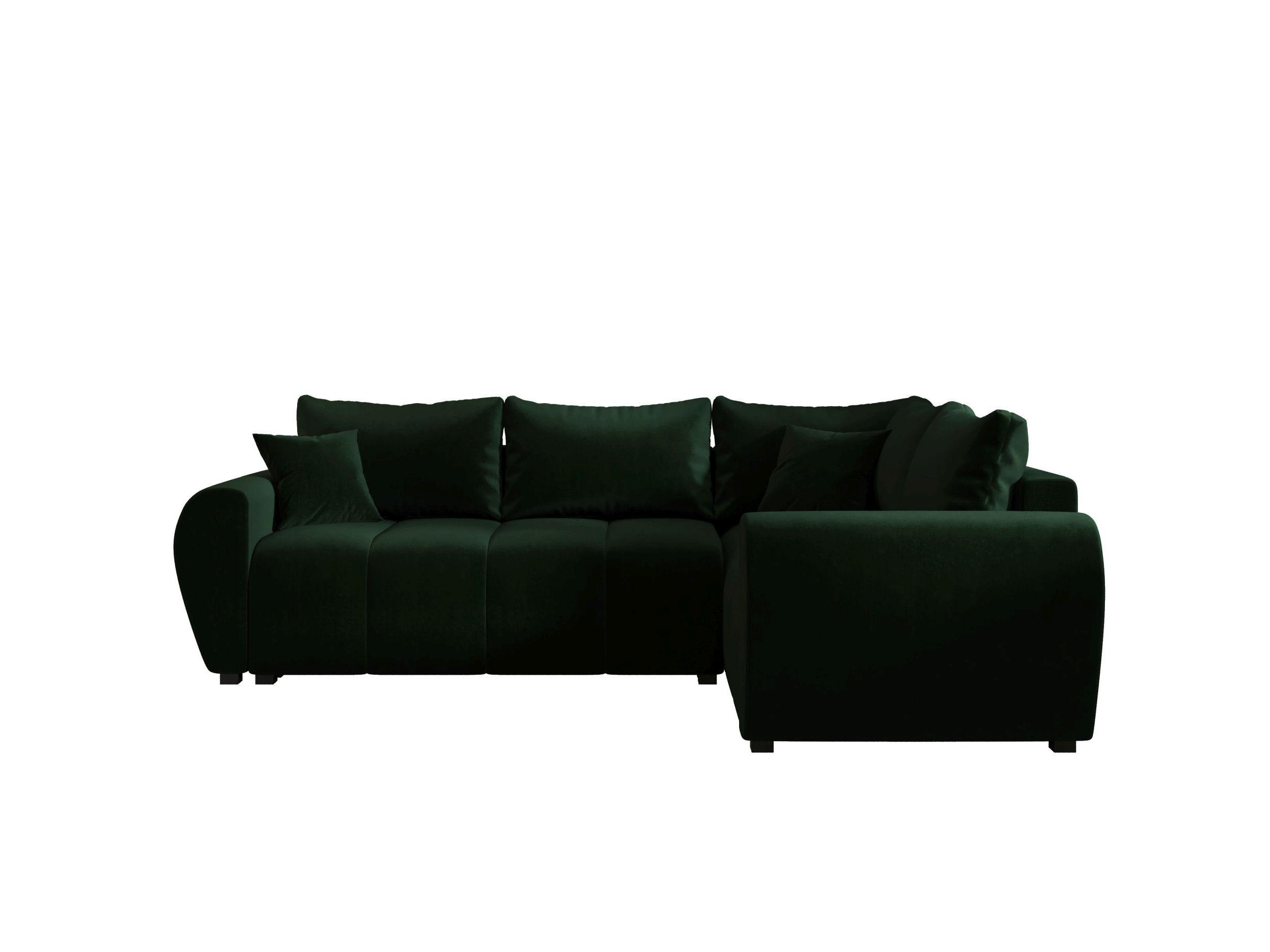 ECKSOFA MOLISA L PLUS Itaka 10 Rechts mit Schlaffunktion - Dunkelgrün, Textil (235/175cm) - Bedante