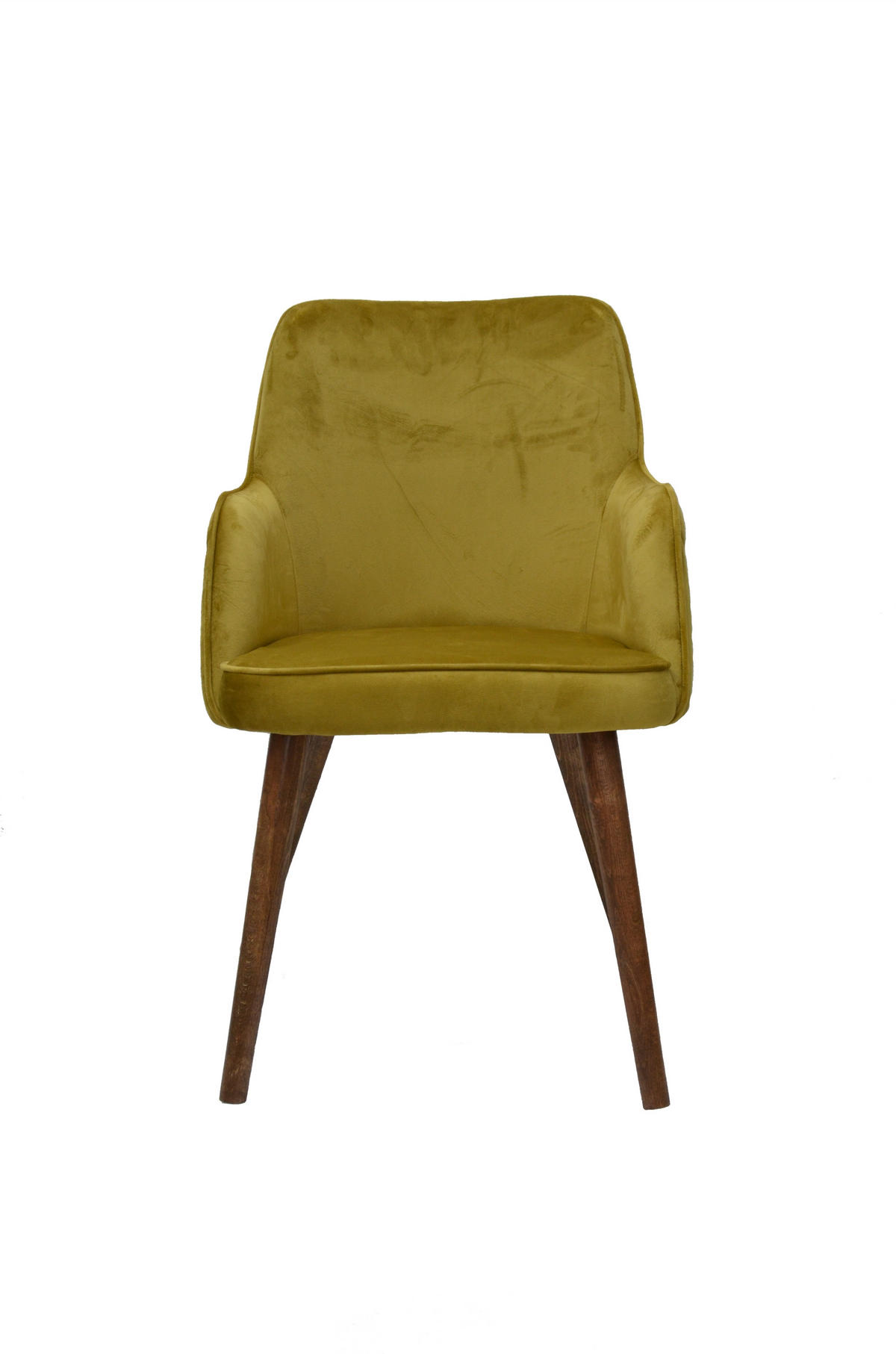 ARMLEHNENSTUHL MONACO mit Holzbeinen - Currygelb, Holz/Textil (52/86/64cm) - Stuhlmann