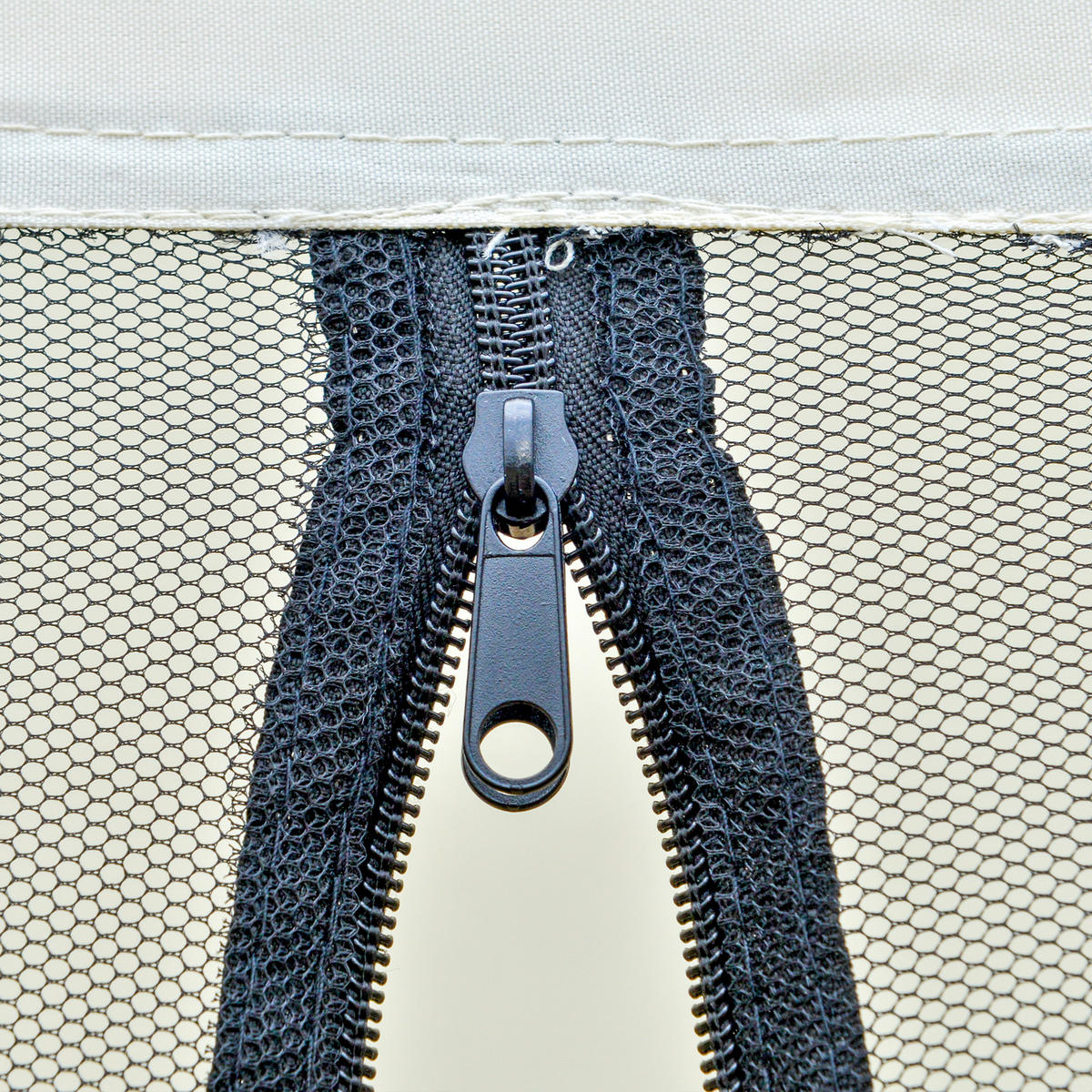 PAVILLONS aus Stahl 300x300x245 cm in Cremeweiß mit Moskitonetz - Weiß, Metall (300/245/300cm) - Modfu