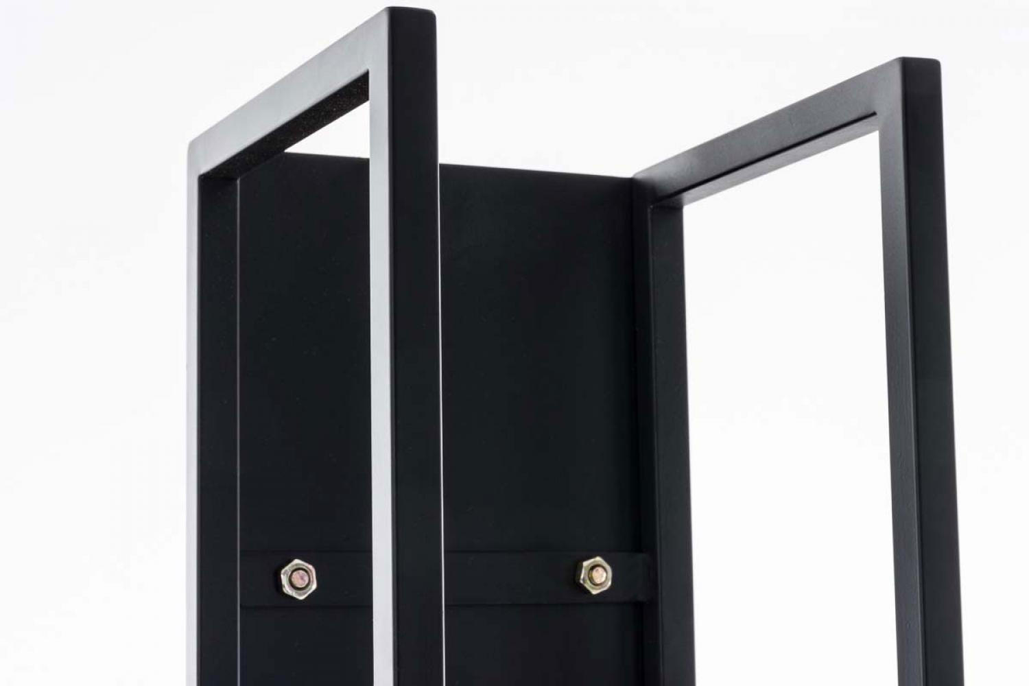 KAMINHOLZREGAL 25/25/140 cm Metall schwarz-matt - Schwarz, Metall (25/140/25cm) - CLP