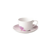 KAFFEETASSE MIT UNTERTASSE Rose Garden rosa 160 ml - Rosa, Keramik (14.8/8.8/14.8cm) - Villeroy & Boch