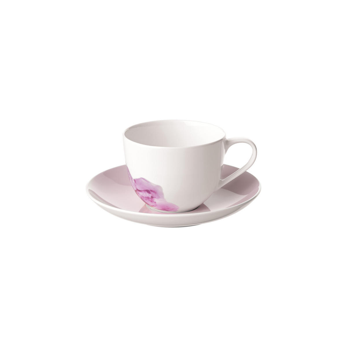 KAFFEETASSE MIT UNTERTASSE Rose Garden rosa 160 ml - Rosa, Keramik (14.8/8.8/14.8cm) - Villeroy & Boch