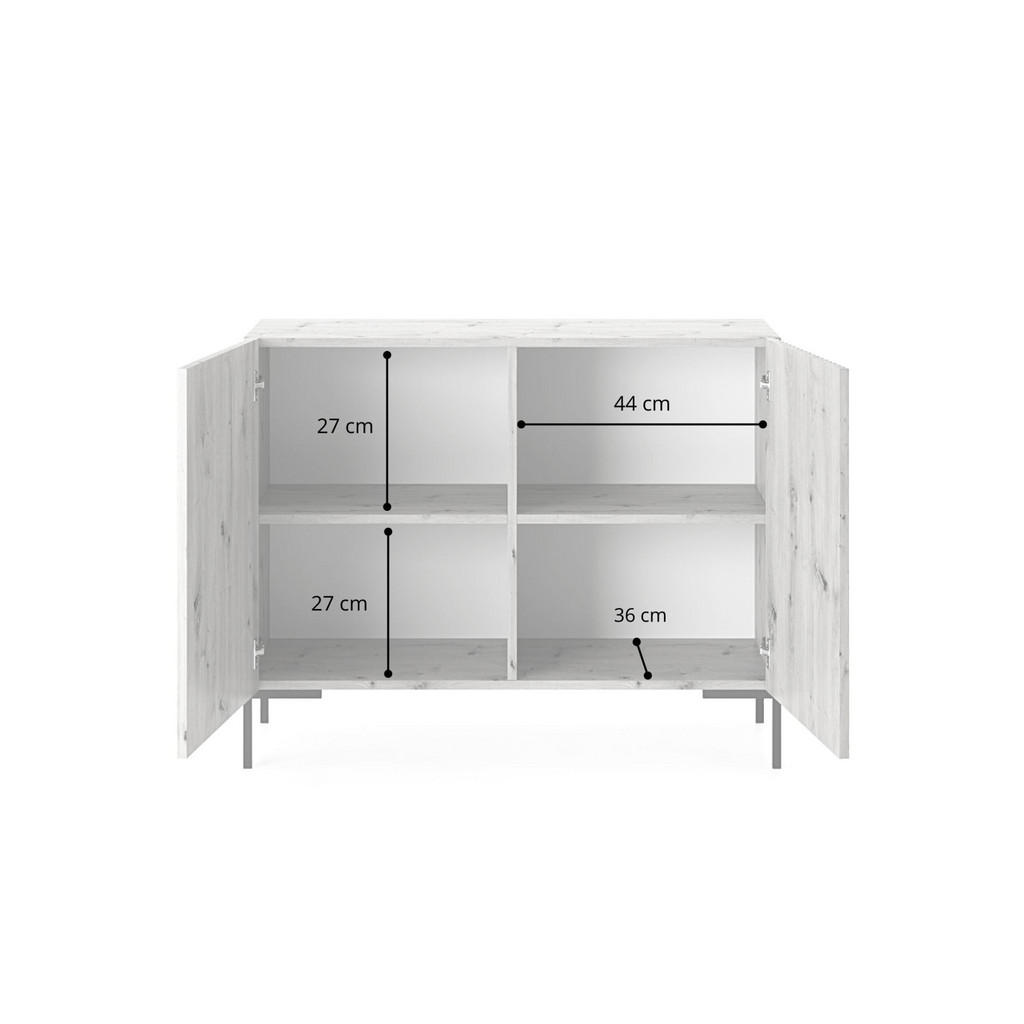 Thumbnail - Selsey Sideboard, Weiß, Holzwerkstoff, 4 Fächer, Rechteckig, 92x75x38 cm, Wohnzimmer, Kommoden & Sideboards, Sideboards