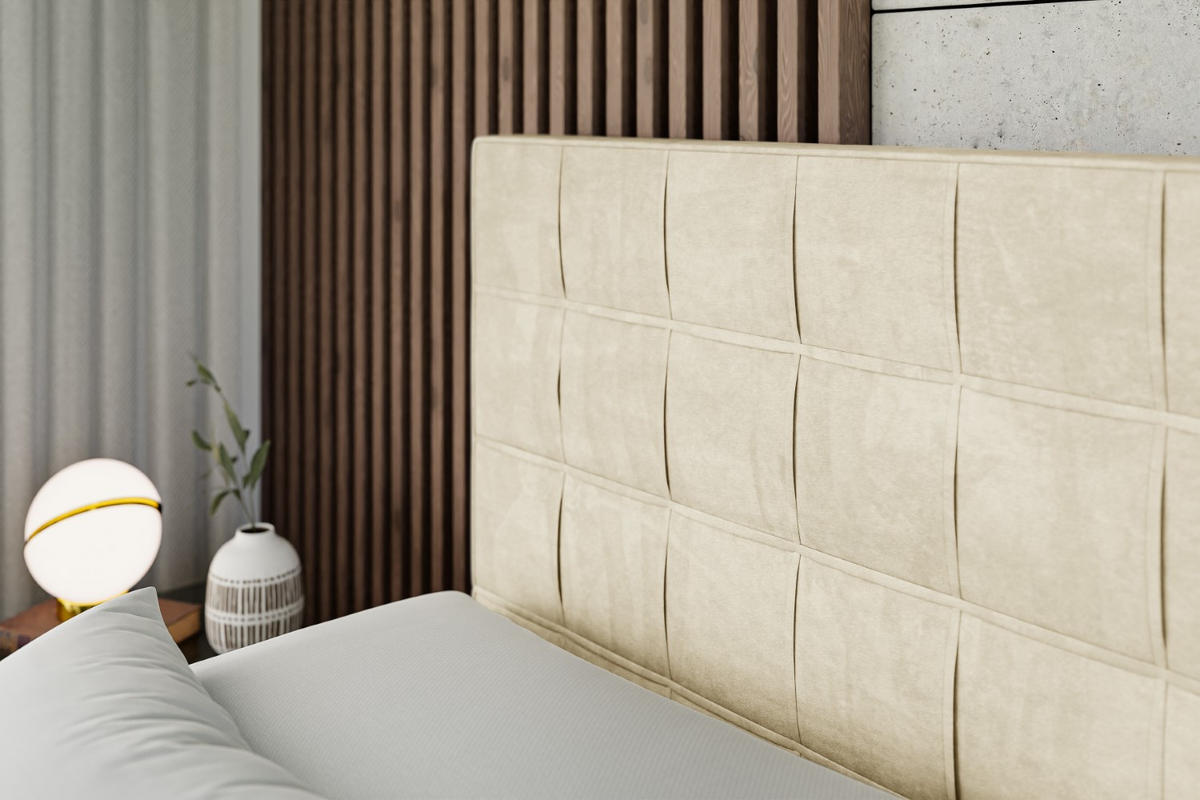 BOXSPRINGBETT elektrisch verstellbar mit 2 Matratzen H4/Taschenfederung OSTO EL 200 x 200 Beige - Beige, Holzwerkstoff (207/200cm) - ALTDECOR