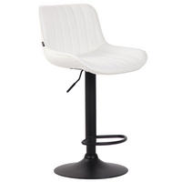 BARHOCKER Lentini Kunstleder 86-108 cm weiß - Weiß, Leder (50/86/50cm) - furnicato
