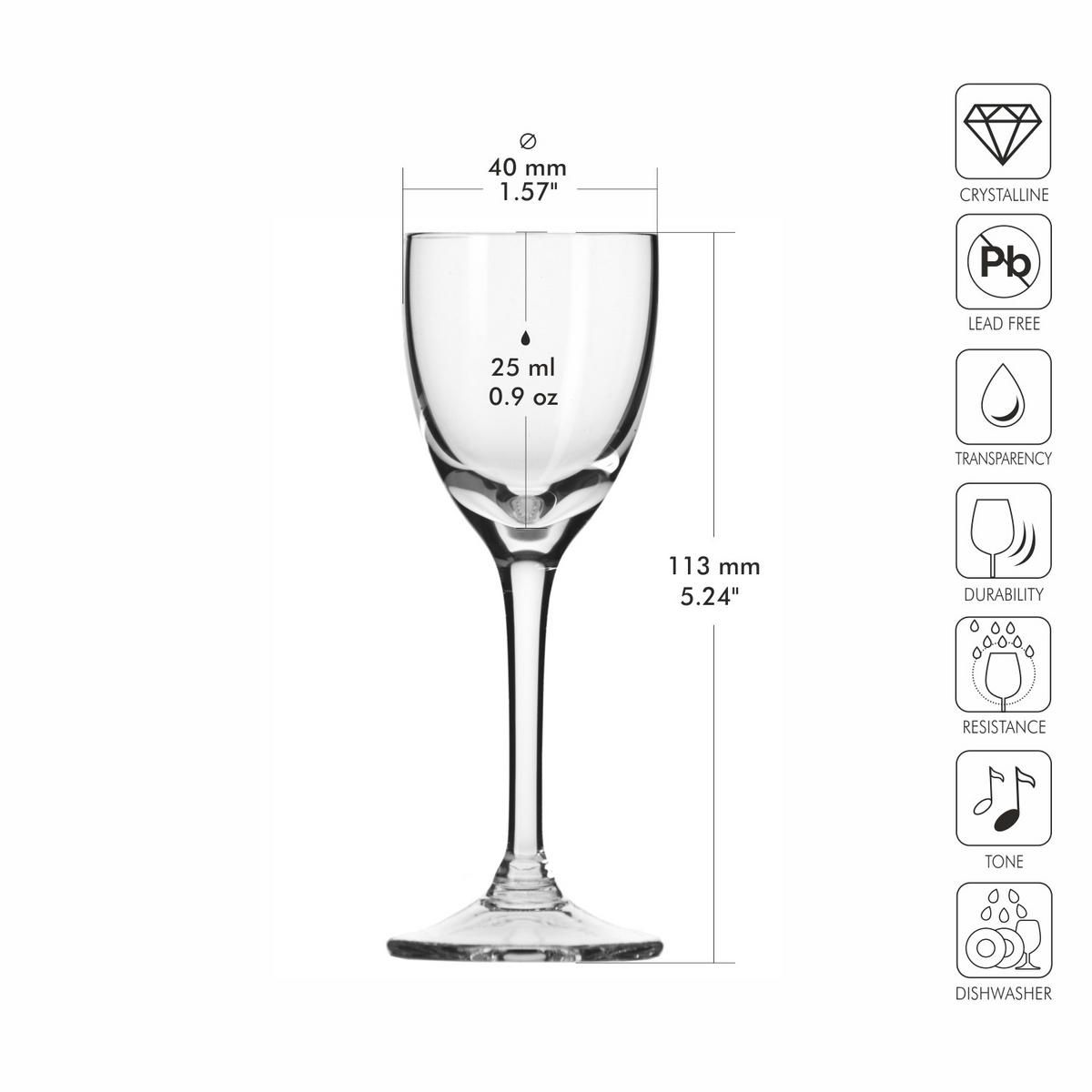 VODKAGLÄSER Mixology, 6er-Set, 35 ml - Transparent, Glas (0.035L) - Krosno Glass