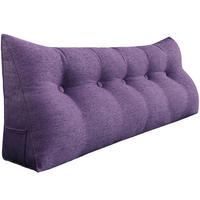 RÜCKENKISSEN für Bett Leinenlook Lila 160 cm - Lila, Textil (50/160cm) - Vercart