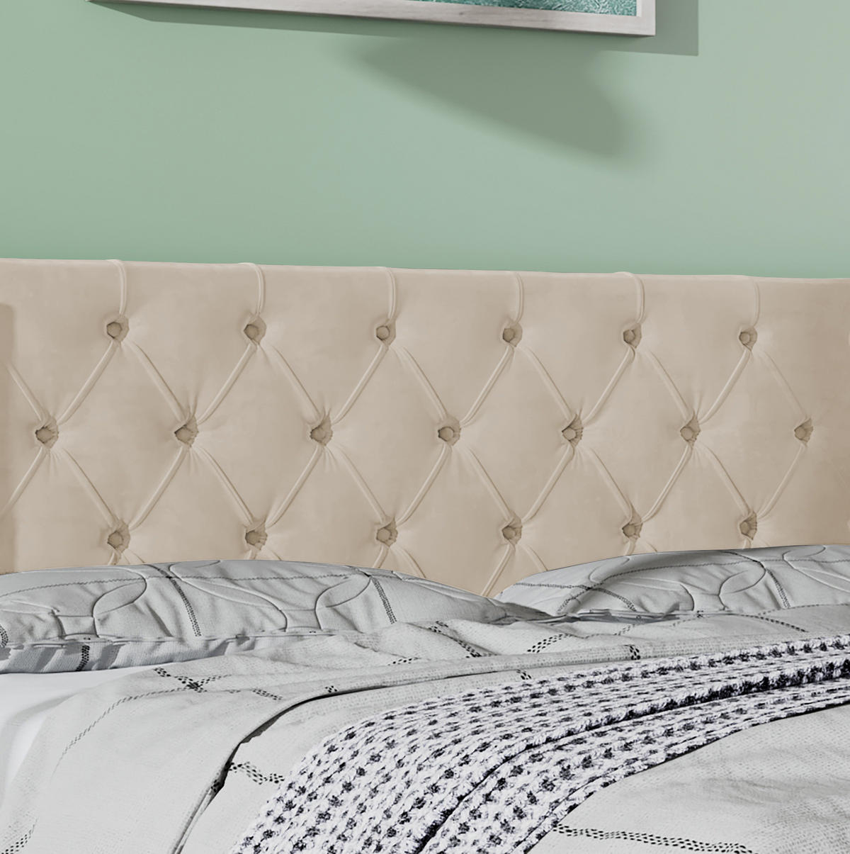 POLSTERBETT mit Bettkasten 180x200 cm Samt Beige - Beige, Metall (180/200cm) - Meubliv