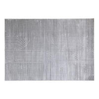 TEPPICH Rechteckig Grau Grafik 160x230 MAGNUS - Grau, Textil (160/230cm) - Miliboo