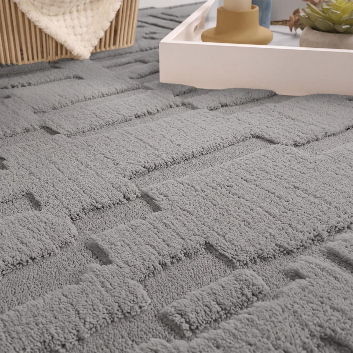 HOCHFLORTEPPICH 160/220 cm Tokio 476 - Grau, Kunststoff (160/220cm) - Paco Home
