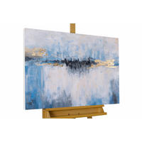 ACRYLBILD HANDGEMALT 100/75 cm - Blau/Weiß, Holz/Textil (100/75cm) - KUNSTLOFT
