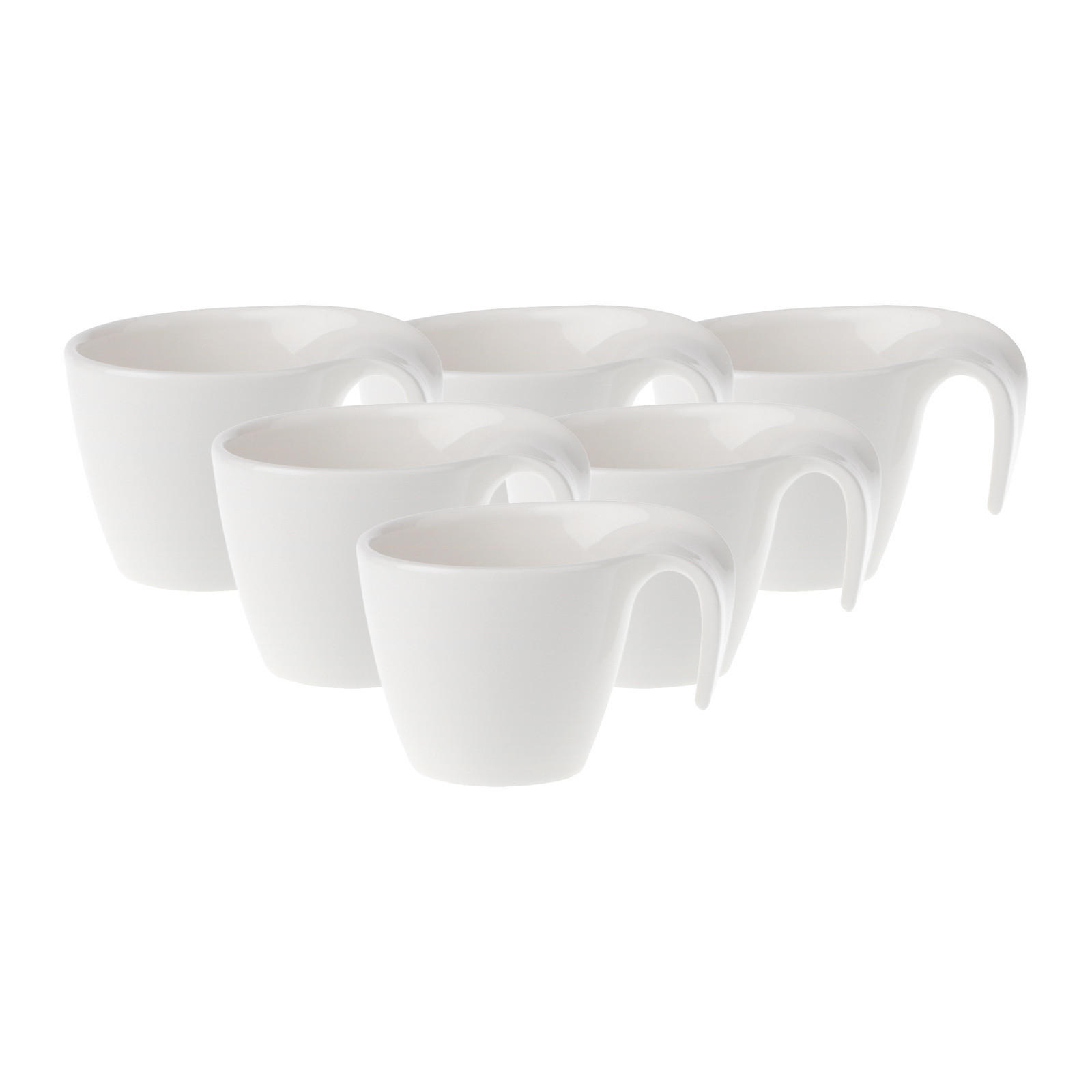 MOKKA-/ESPRESSOTASSEN Flow weiß 100 ml 6er Set - Weiß, Keramik (0.1L) - Villeroy & Boch