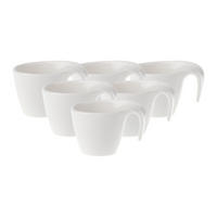 MOKKA-/ESPRESSOTASSEN Flow weiß 100 ml 6er Set - Weiß, Keramik (0.1L) - Villeroy & Boch