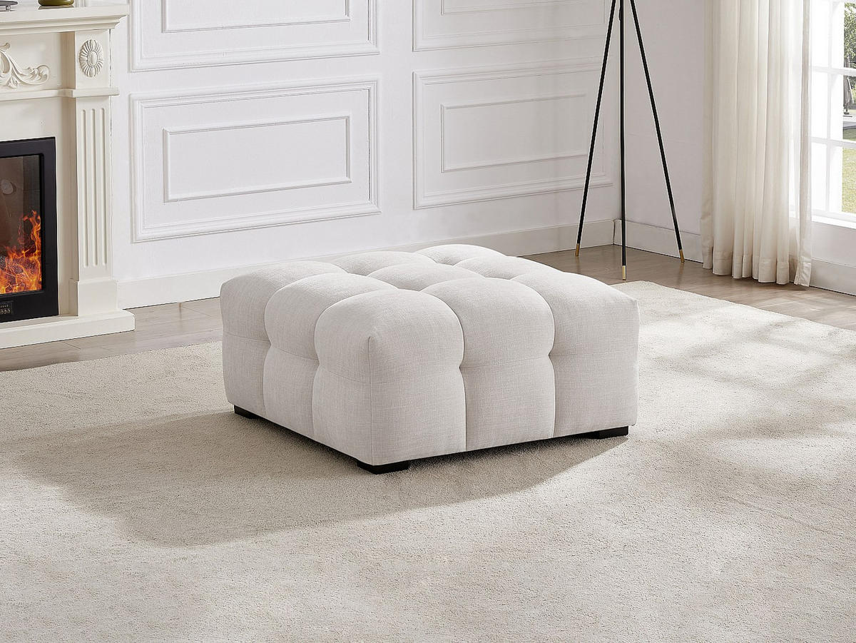 SITZHOCKER - 1 Person - Stoff - Beige - DILOME - Beige, Textil (90/45/90cm) - Vente-Unique