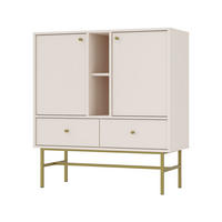 KOMMODE TORINO 100/108/41 cm mit 2 Schubladen 2 Türen Beige - Beige, Holzwerkstoff (100/108/41cm) - MASSENO