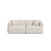 MODULARES-SOFA Campi aus strukturiertem Stoff leichtes beige 3 Sitzplätze - Creme, Textil (90/70/220cm) - Cosmopolitan Design