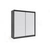 KLEIDERSCHRANK RYFLOX mit LED - 200 - Schwarz|Weiß - Schwarz/Weiß, Holzwerkstoff (200/215/61cm) - ALTDECOR