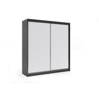 KLEIDERSCHRANK RYFLOX mit LED - 200 - Schwarz|Weiß - Schwarz/Weiß, Holzwerkstoff (200/215/61cm) - ALTDECOR