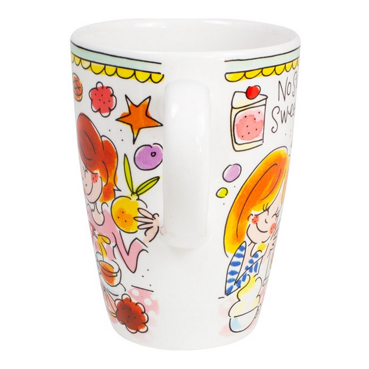 XL-BECHER Mint Rand in Bunt - 500 ml - Multicolor, Keramik (0.5L) - Blond Amsterdam