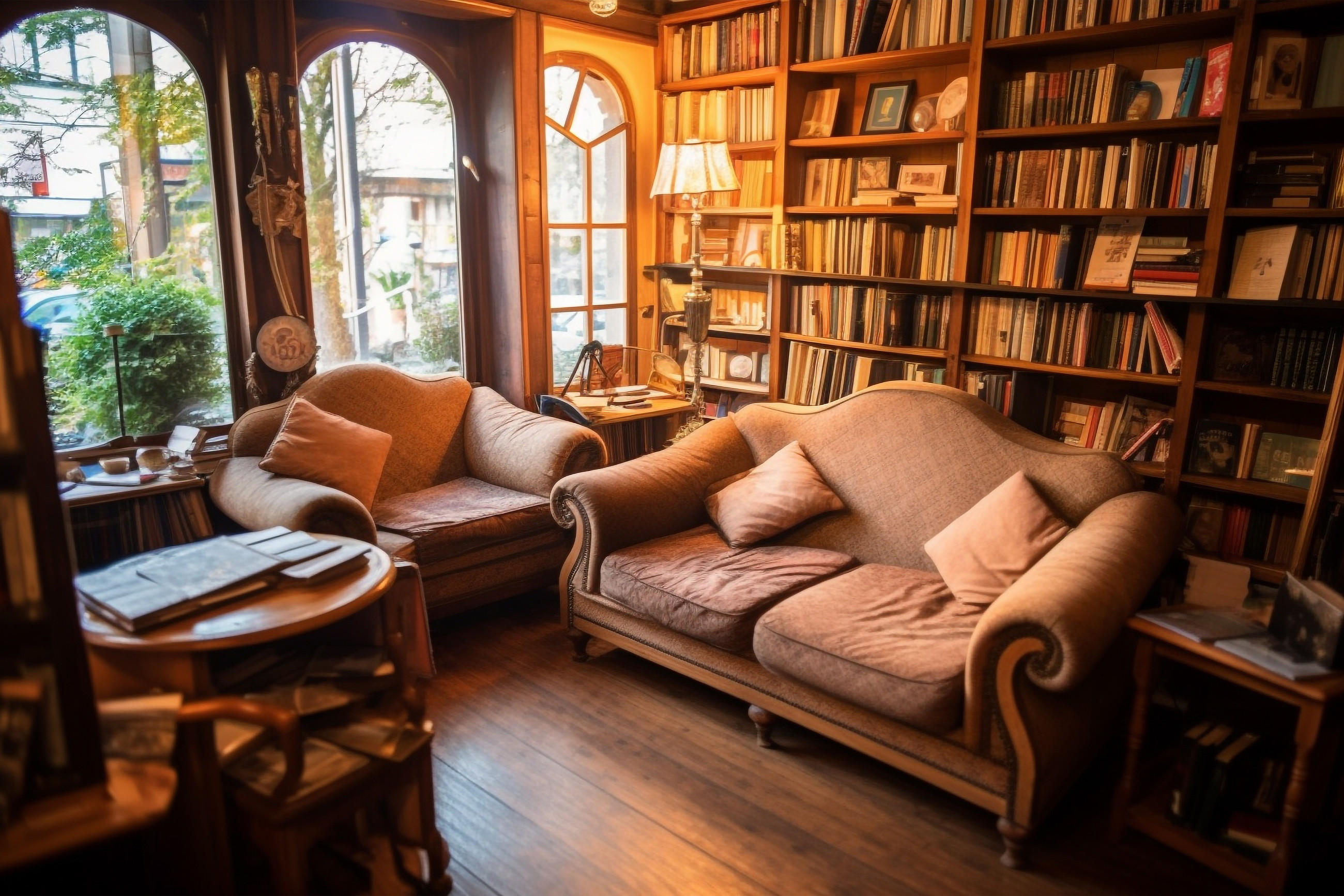  Ein gemütlicher Herbsttag mit einer Sammlung von Büchern