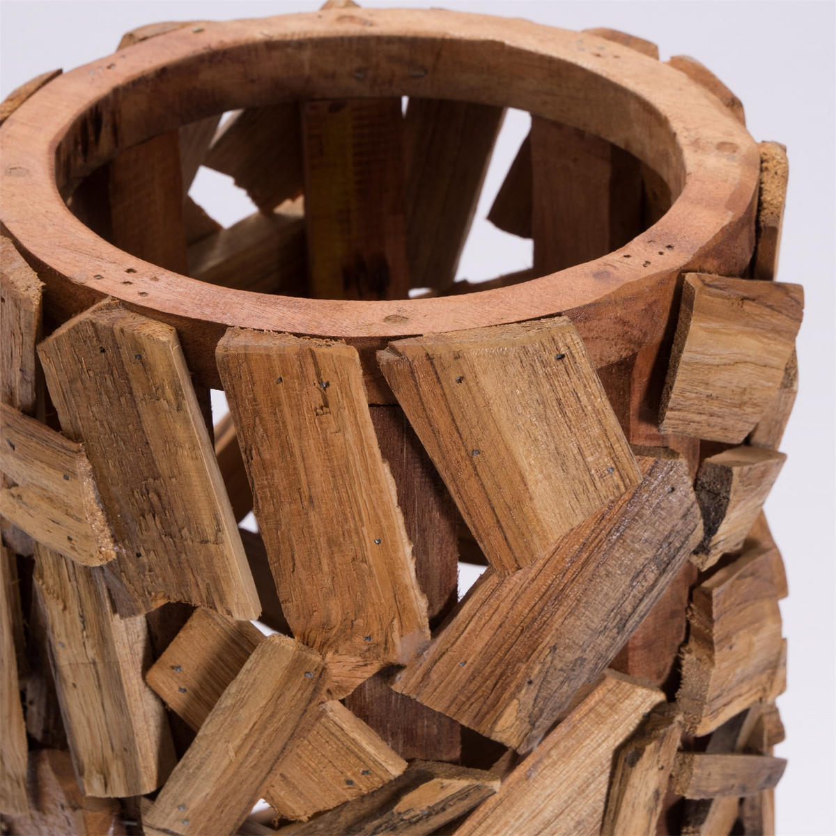 SÄULE Vela 79x26 cm, Teakholz massiv - Naturfarben, Holz (26/26/79cm) - CREEDWOOD