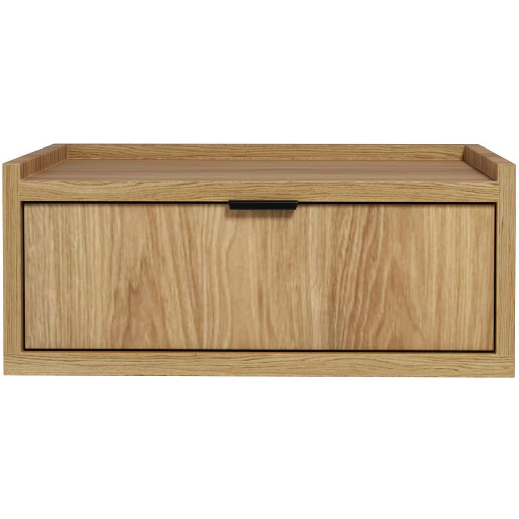 Beautysofa NOČNÍ stolek Evron s 1 zásuvkou, visící, dub Hikora