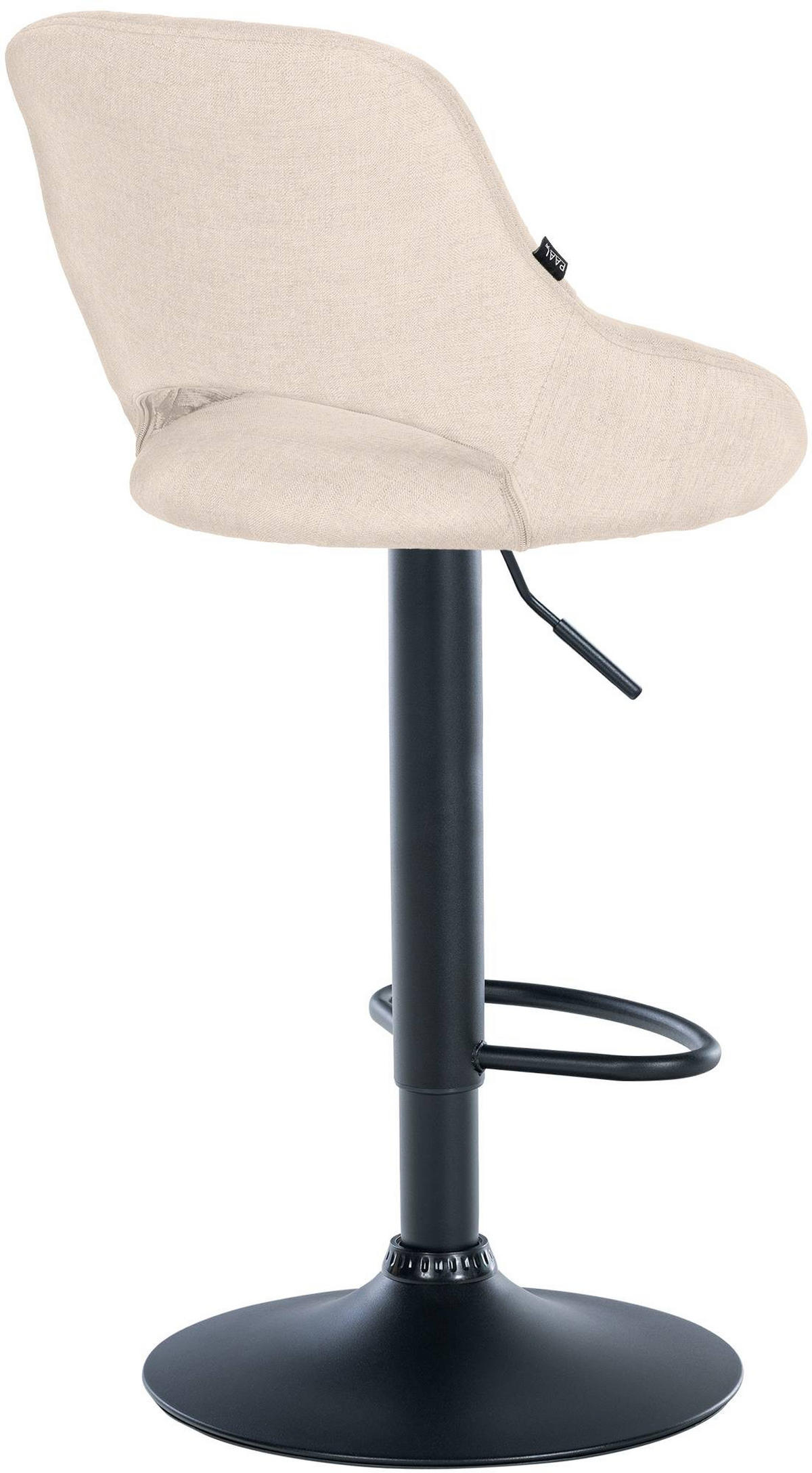 BARHOCKER Stoff Creme - Creme/Schwarz, Textil/Metall (47/85/48cm) - CLP