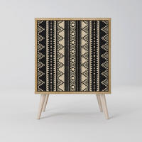 SIDEBOARD AZTEC, Eichefarben, 57,5x42x77,5 cm, Schräge Buchenholzfüße - Eichefarben/Buchefarben, Holzwerkstoff/Buchenholz (57.5/77.5/42cm) - SpaceRebels