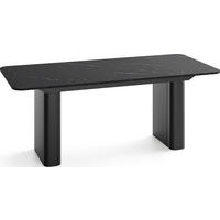 ESSTISCH Riven rechteckig ausziehbar verlängerbar mit Butterfly-Auszug, Schwarz Marmor Kupfer 180-276/90/76 cm - Schwarz/Braun, Holzwerkstoff/Metall (90/276/76cm) - WFL GROUP