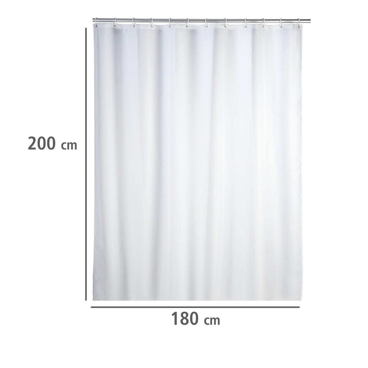 DUSCHVORHANG Textil weiß 180/200 cm - Weiß, Textil (180/0.1cm) - Wenko