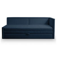 JUGENDBETT Caprili Dunkelblau mit Bettkasten - Schwarz/Dunkelblau, Kunststoff/Textil (163/189cm) - Selsey