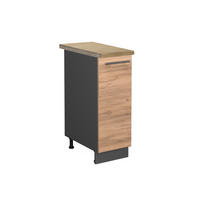 APOTHEKERSCHRANK Fame-Line Goldkraft Eiche 30 cm, AP Eiche - Anthrazit/Eiche Wotan, Holzwerkstoff (30/82/60cm) - Vicco
