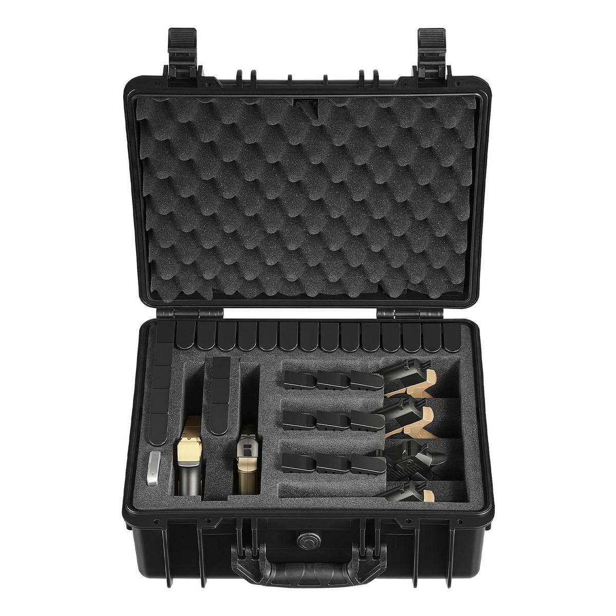 WERKZEUGKOFFER 475x415x215mm Wasserdichtes Hardcase mit XPE-Schaumstoff - Schwarz, Kunststoff (10/10/10cm) - Raelunyi
