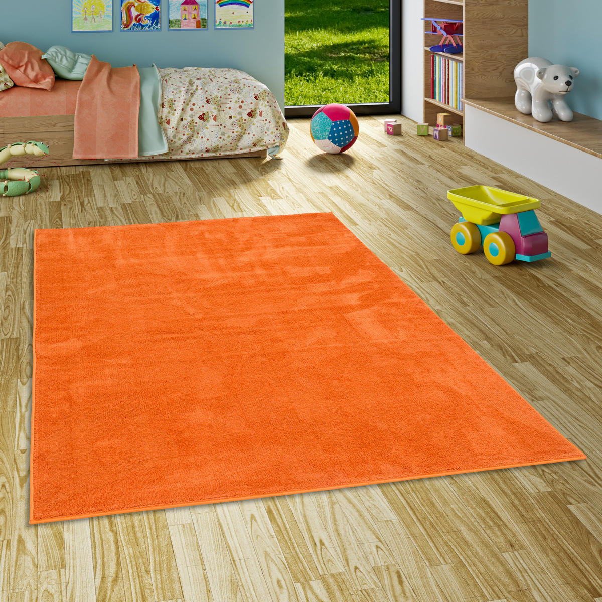 HOCHFLOR LANGFLOR TEPPICH SUPER SOFT MELIA KIDS - Orange, Textil (160/230cm) - Pergamon