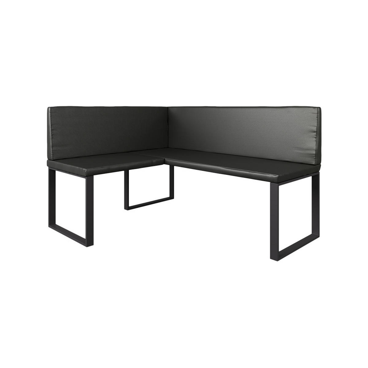 LAVICE DO JÍDELNY DO ROHU Ravon Černá - černá, textil (120/87/150cm) - Vicco